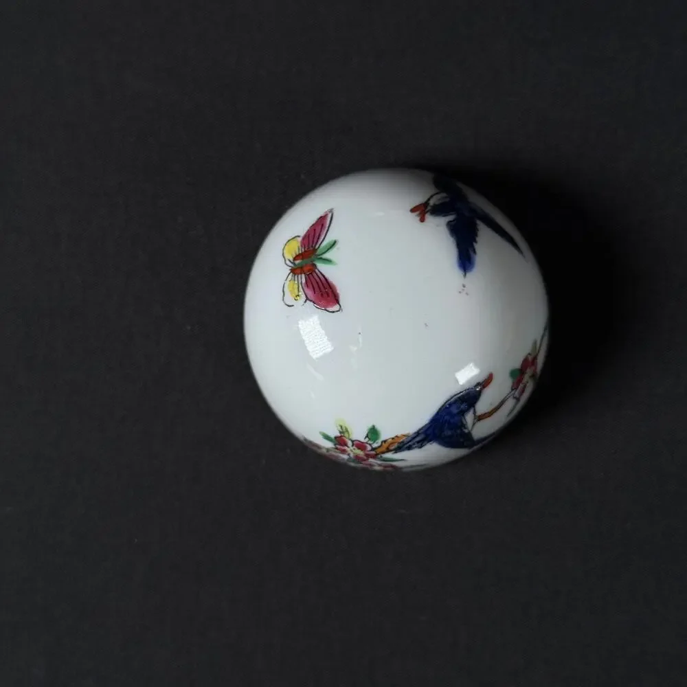 Oriental Lidded Porcelain Vase Hand Painted Decoration Flowers bird 5